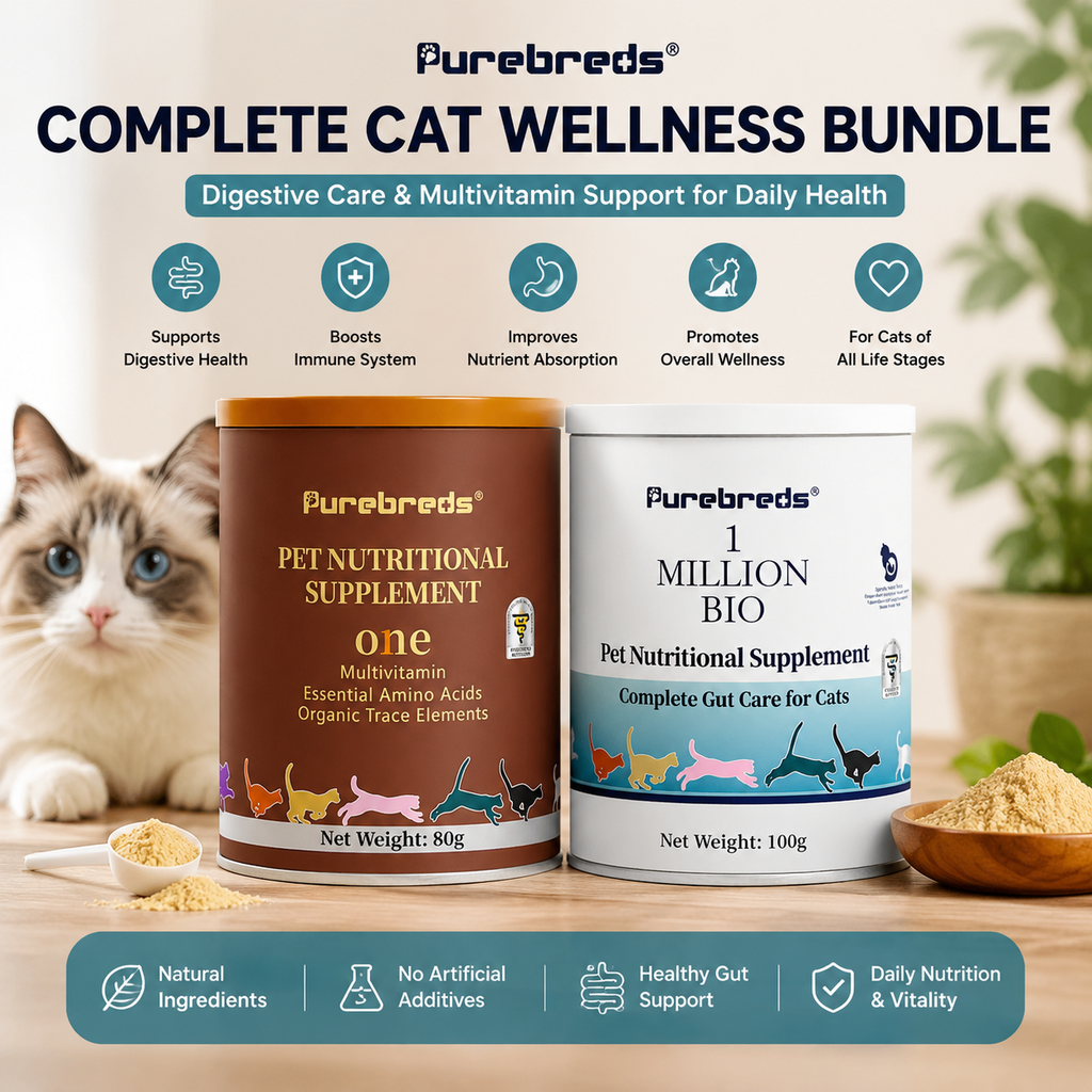 Purebreds Cat Digestive & Vitamin Health Bundle