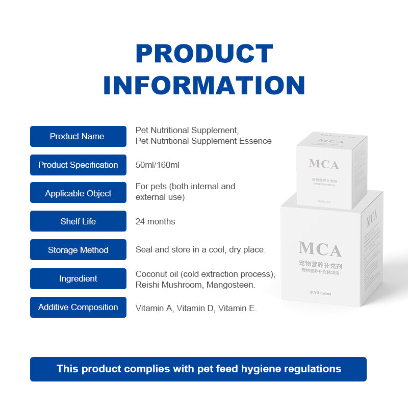 Pet MCA Essence Liquid Supplement for Dogs & Cats