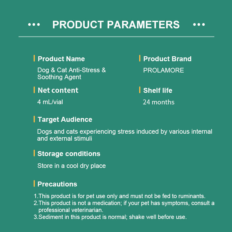 PROLAMORE Anti-Stress & Soothing Agent for Dogs & Cats