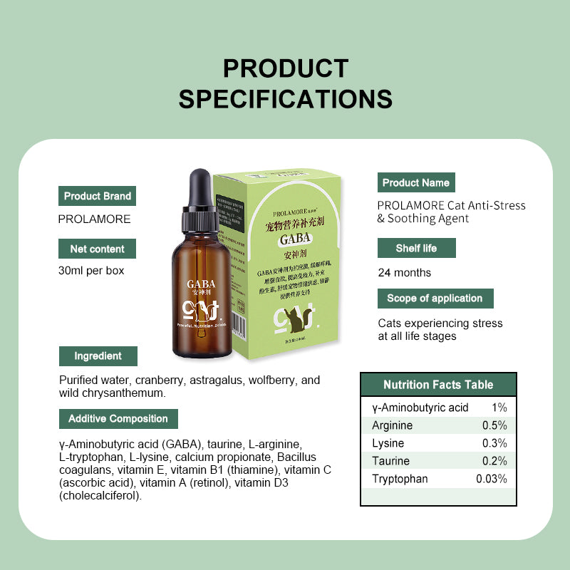 PROLAMORE Cat Anti-Stress & Soothing Agent