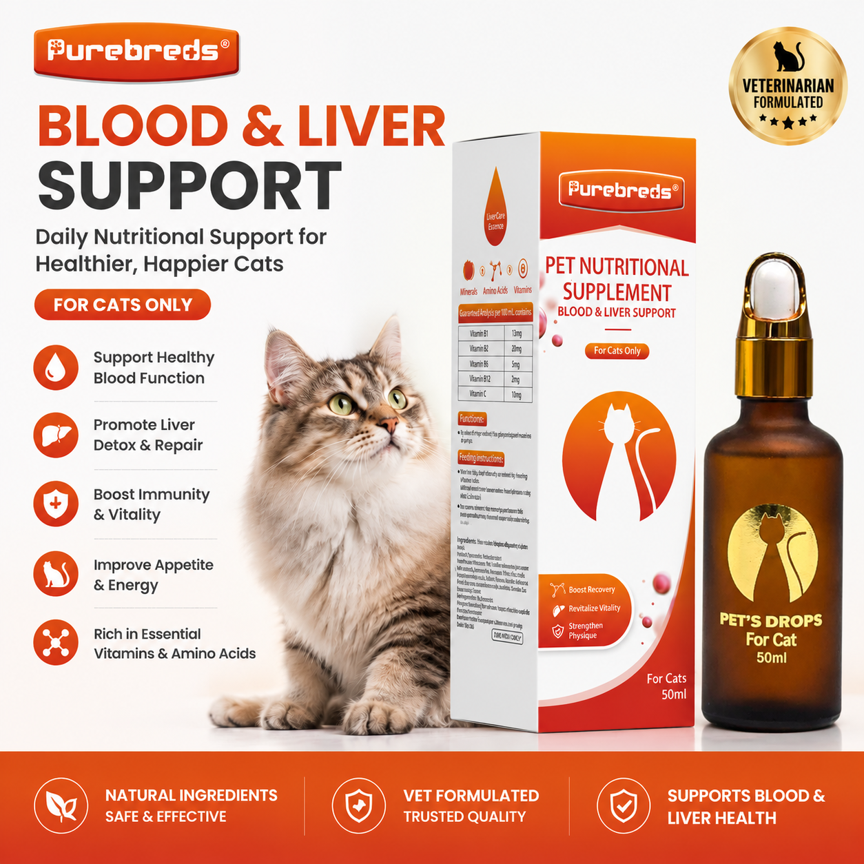 Purebreds Blood-Tonifying Nutritional Supplement for Cats